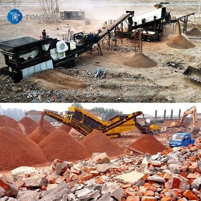خط تصنيف آلة حجر الجرانيت والحجر الجيري للنفايات 85kw لموقع البناء