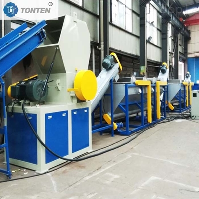 محطة إعادة تدوير زجاجات البلاستيك بيت كسارة غسيل خط الإنتاج 80kw