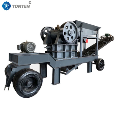 محطم الفك المحمول PE250x400 حجر التعدين محطم الفك مع ناقل