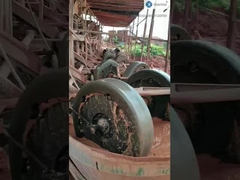 آلة طحن الذهب ذات العجلات المزدوجة لخام الحديد الرطب، آلة طحن الباريت والكوارتز